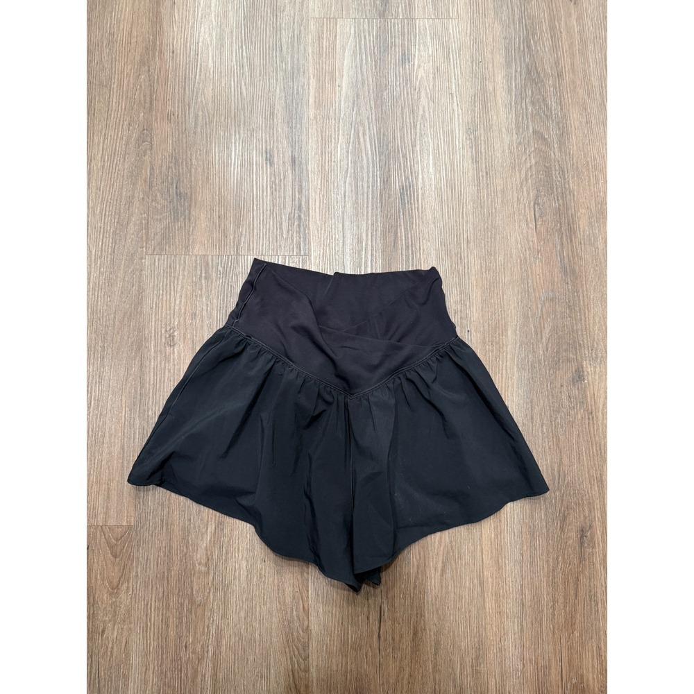 OFFLINE by Aerie Real Me Crossover Flowy Shorts Black Medium 4098